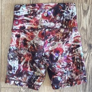 Lululemon Wunder Train High Rise Shorts 6" Size 4 In Urbantricity Multi